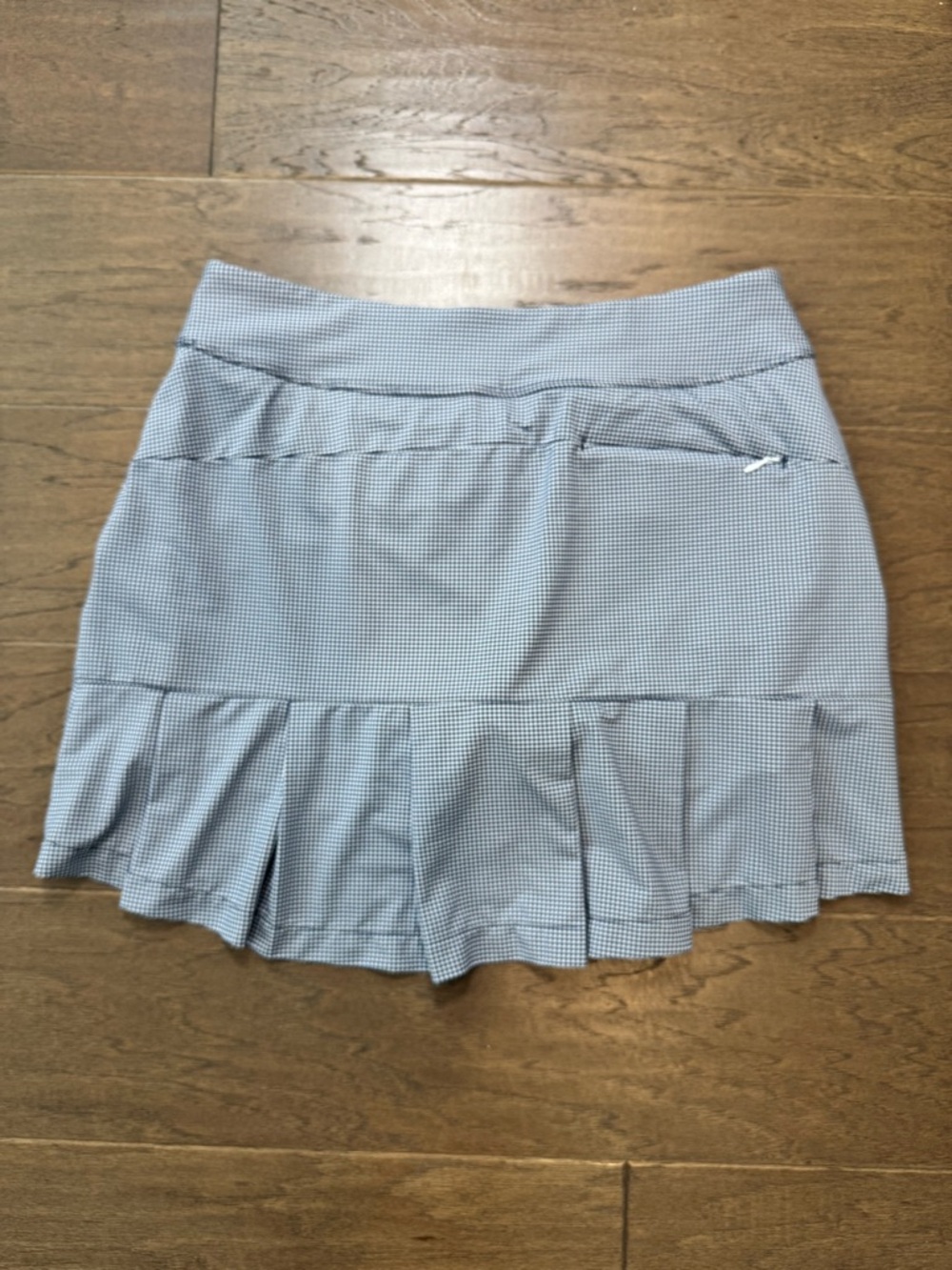 Greg Norman Golf Navy and White Gingham Check Women’s Skort Skirt - Picture 7 of 10